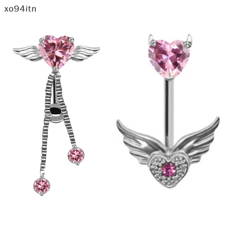 Khuyên Rốn Bằng Thép Không Gỉ Hình Trái Tim Thời Trang