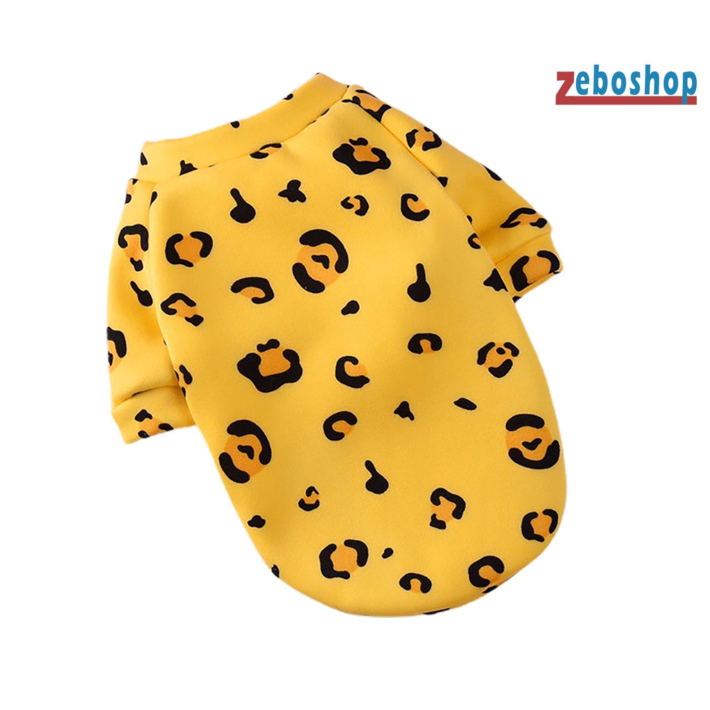 Zeboshop Áo Sweater Cotton Cổ Tròn In Họa Tiết Hoạt Hình Hai Ống Cho Cún Cưng Mặc Hàng Ngày