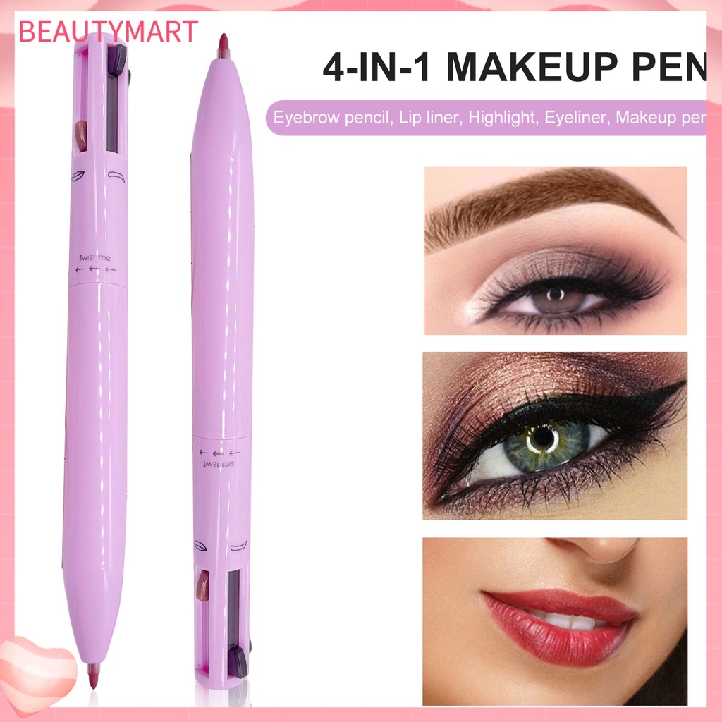 Bút Kẻ Mắt / Môi / Lông Mày 4 Trong 1 Kết Cấu Nhẹ Nhàng Không Gây Kích Ứng