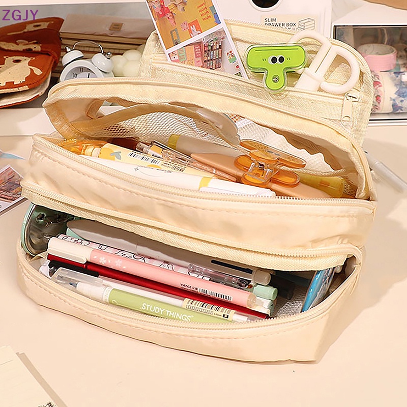 Túi Đựng Bút Sức Chứa Lớn Phong Cách Hàn Quốc Cho Nữ Sinh Mới