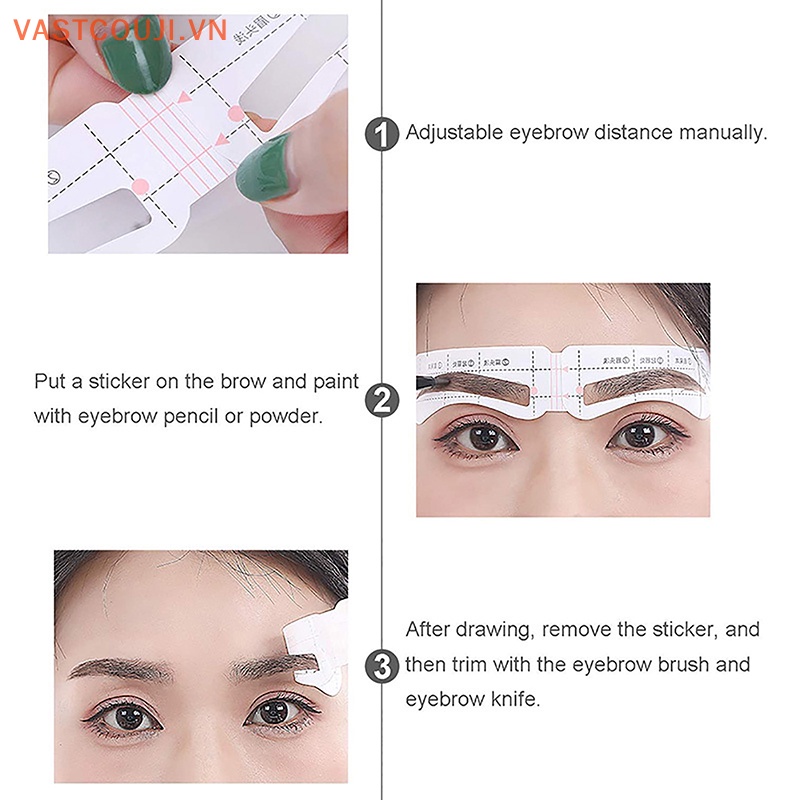 Bộ 12 Khuôn Vẽ Lông Mày Nhanh Chóng Tiện Dụng