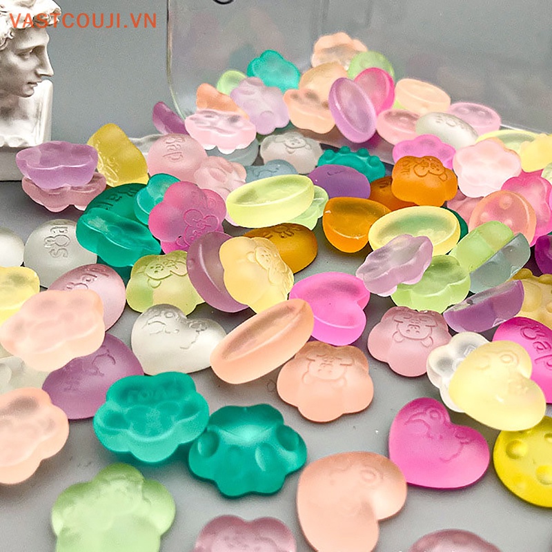 Set 10 Kẹp Tóc Mini Bằng Resin Dễ Thương DIY