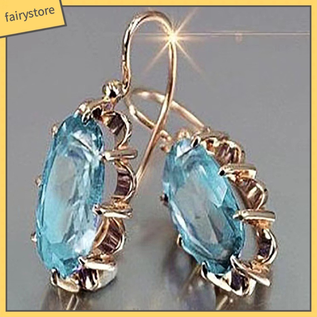 1 Đôi Bông Tai Tròn Lớn Đính Đá Lấp Lánh Thời Trang Dành Cho Nữ