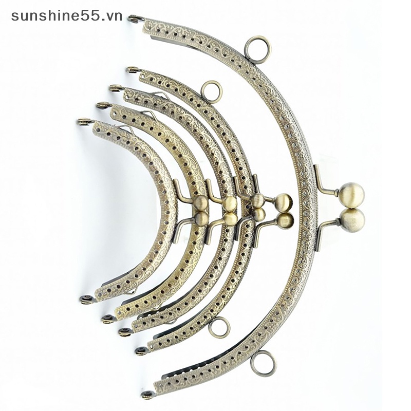 Khung Kẹp Kim Loại Hình Bán Nguyệt Cho Ví 8.5 / 10.5 / 12.5 / 15 / 20.5cm DIY