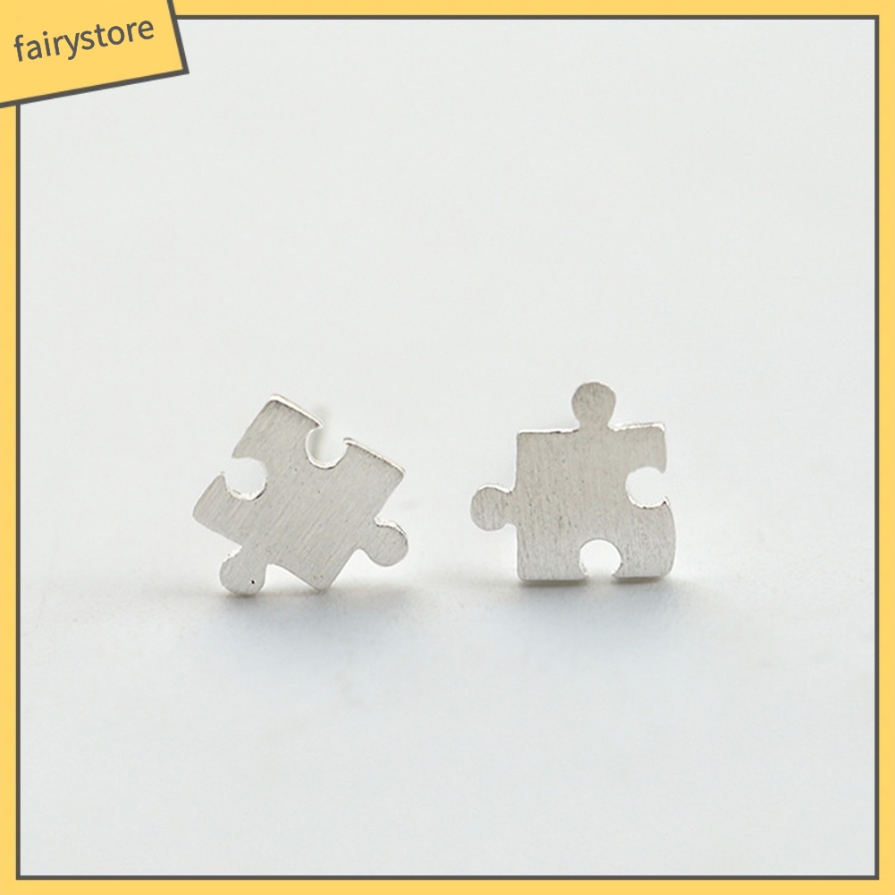 Bông Tai Hình Mảnh Ghép Hình Thời Trang Nữ