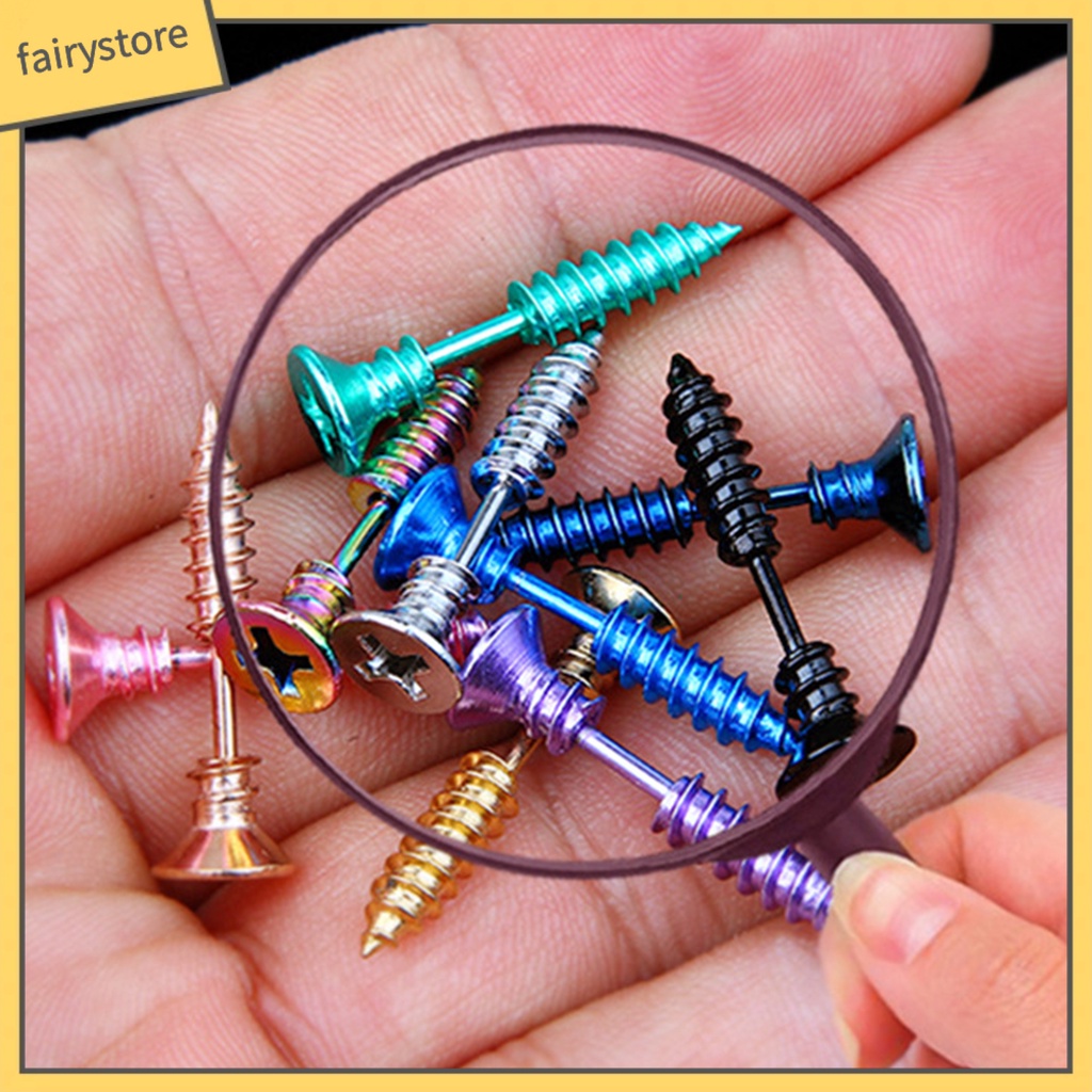 Bông Tai Hai Mặt Hình Ốc Vít Vui Nhộn Thời Trang