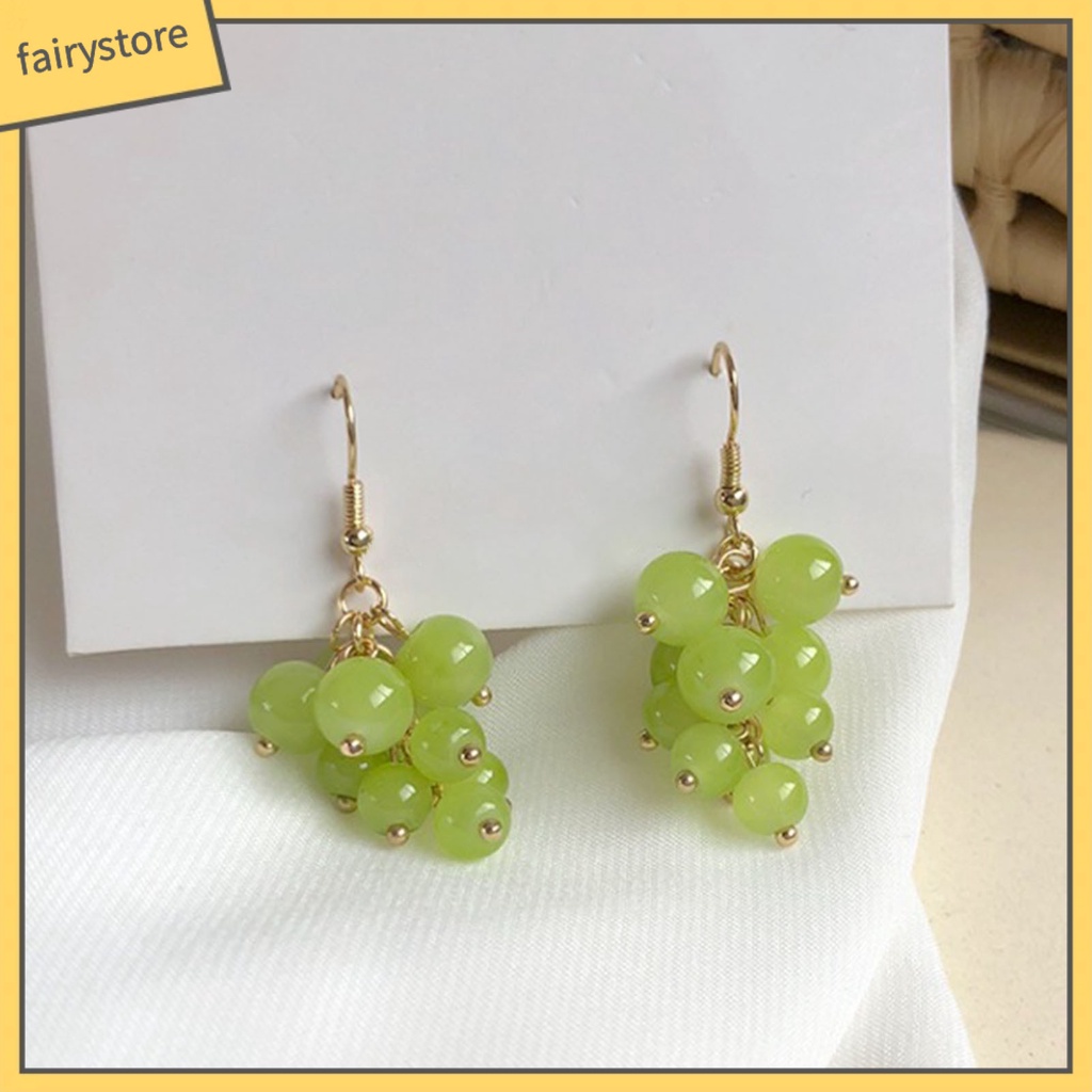 1 Cặp Khuyên Tai Dạng Móc Xỏ Hạt Tròn Không Xỏ Lỗ