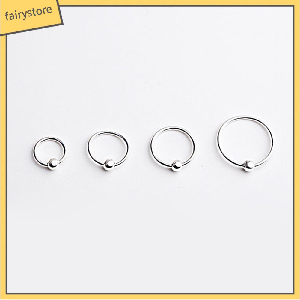 Bông Tai Mạ Bạc Hình Tròn Thời Trang Dành Cho Nữ