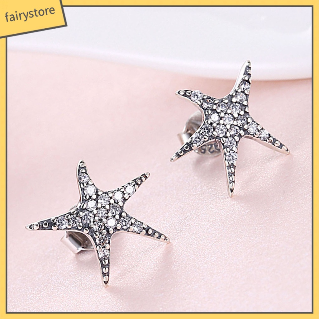 [FRO] 1 Đôi Bông Tai Đinh Tán Hình Sao Biển Dễ Thương Thoải Mái Mặc Làm Quà Tặng