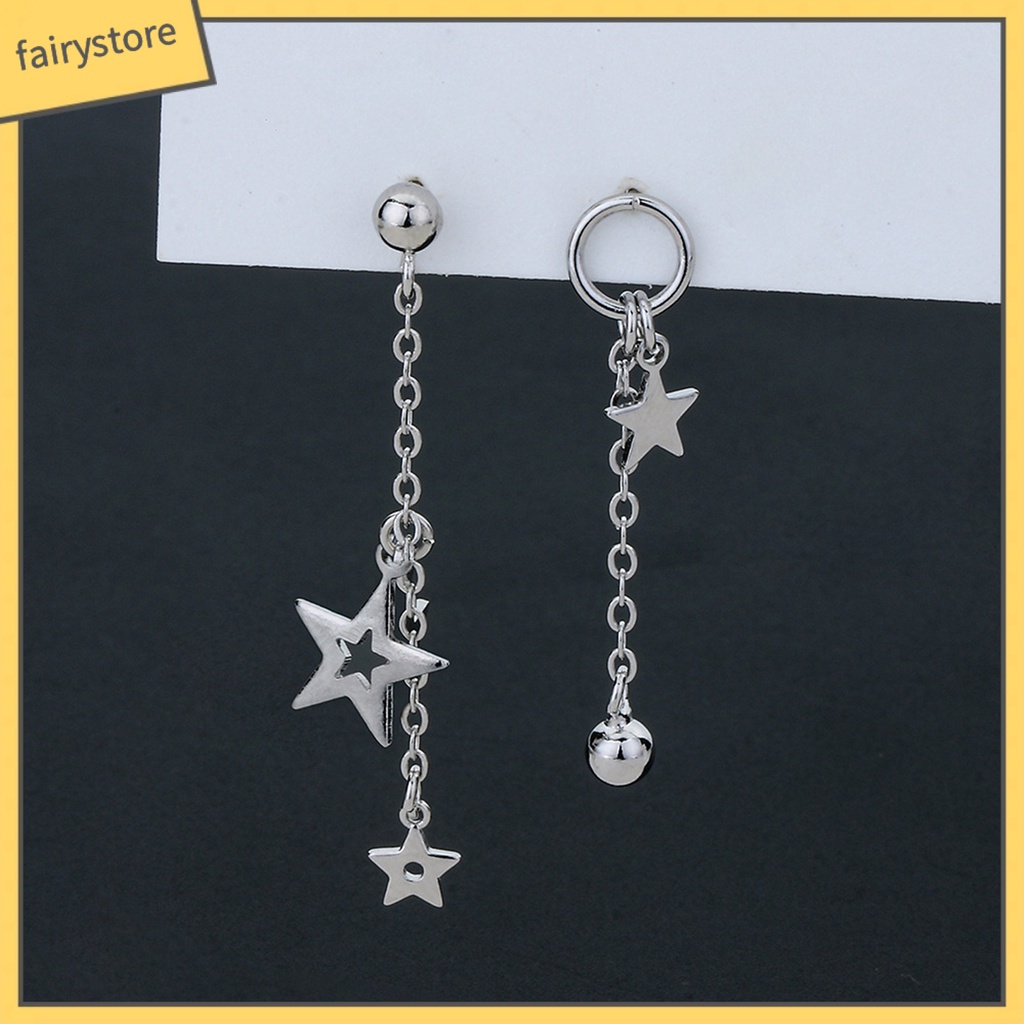 1 Đôi Bông Tai Hình Ngôi Sao Màu Sắc Ngọt Ngào Thời Trang