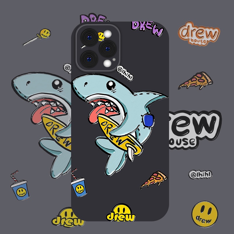 Ốp lưng IPhone  cạnh vuông drew shark BVC 6/6plus/6s/6splus/7/7plus/8/8plus/x/xr/xs/11/12/13/14/Pro/Plus/Promax BVC253 | BigBuy360 - bigbuy360.vn