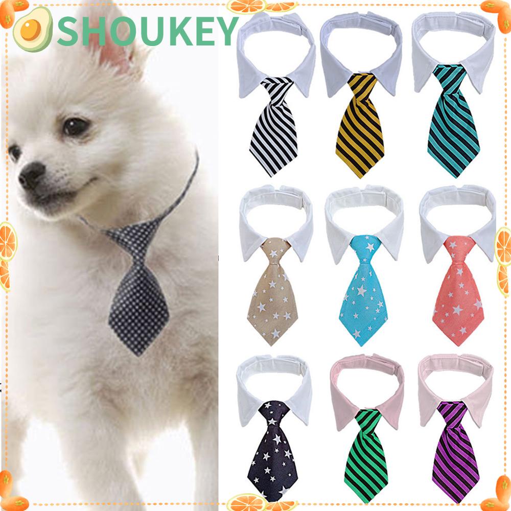 Shoukey Vòng Cổ Tuxedo Sọc Ngang Cỡ Vừa Cho Chó Mèo