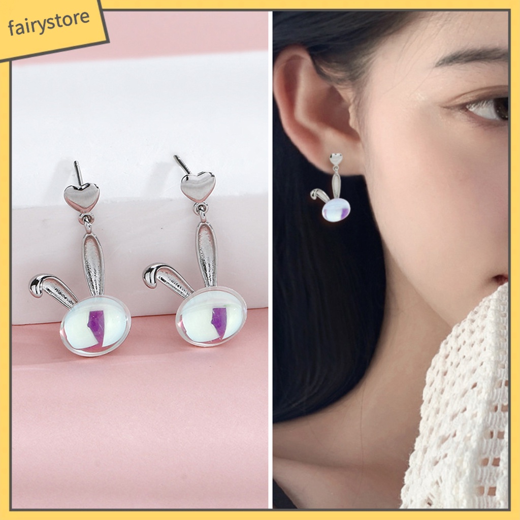 1 Bông Tai Hình Mặt Trăng / Trái Tim / Đá Mặt Trăng Bằng Đồng Trang Trí Chống Rỉ Sét [FRO] [FRO] 1 Chiếc Bông Tai Đinh Tán / Trái Tim / Tai