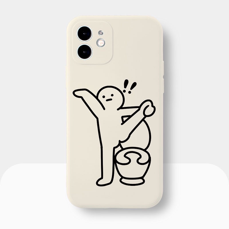 Ốp lưng IPhone  Ngộ Toilet cạnh vuông 6/6plus/6s/6splus/7/7plus/8/8plus/x/xr/xs/11/12/13/14/Pro/Plus/Promax BVC874