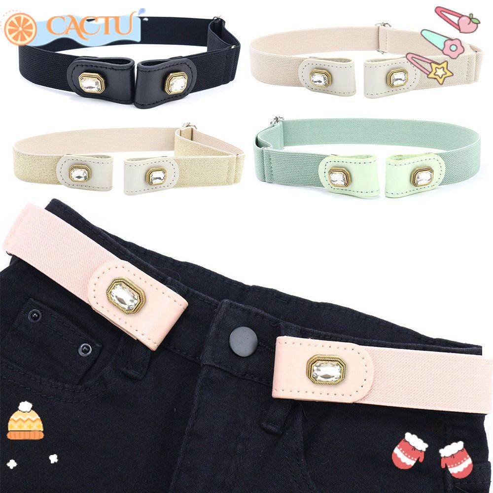 CACTU Thắt Lưng Co Giãn Có Thể Điều Chỉnh Trang Trí Quần Jean Dành Cho Nam Nữ