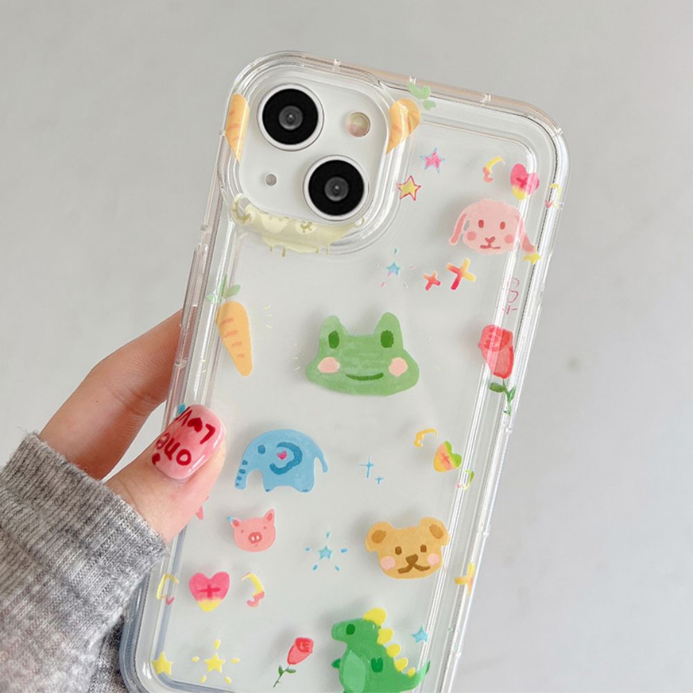Ốp Điện Thoại TPU Mềm Chống Sốc Họa Tiết Hoạt Hình Graffiti Cho IPhone 11 14 13 12 Pro Max XS XR 7 8 Plus