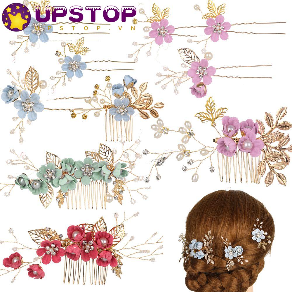 Lược Cài Tóc Đính Đá Sang Trọng Cho Cô Dâu|Kẹp Tóc Hình Vương Miện