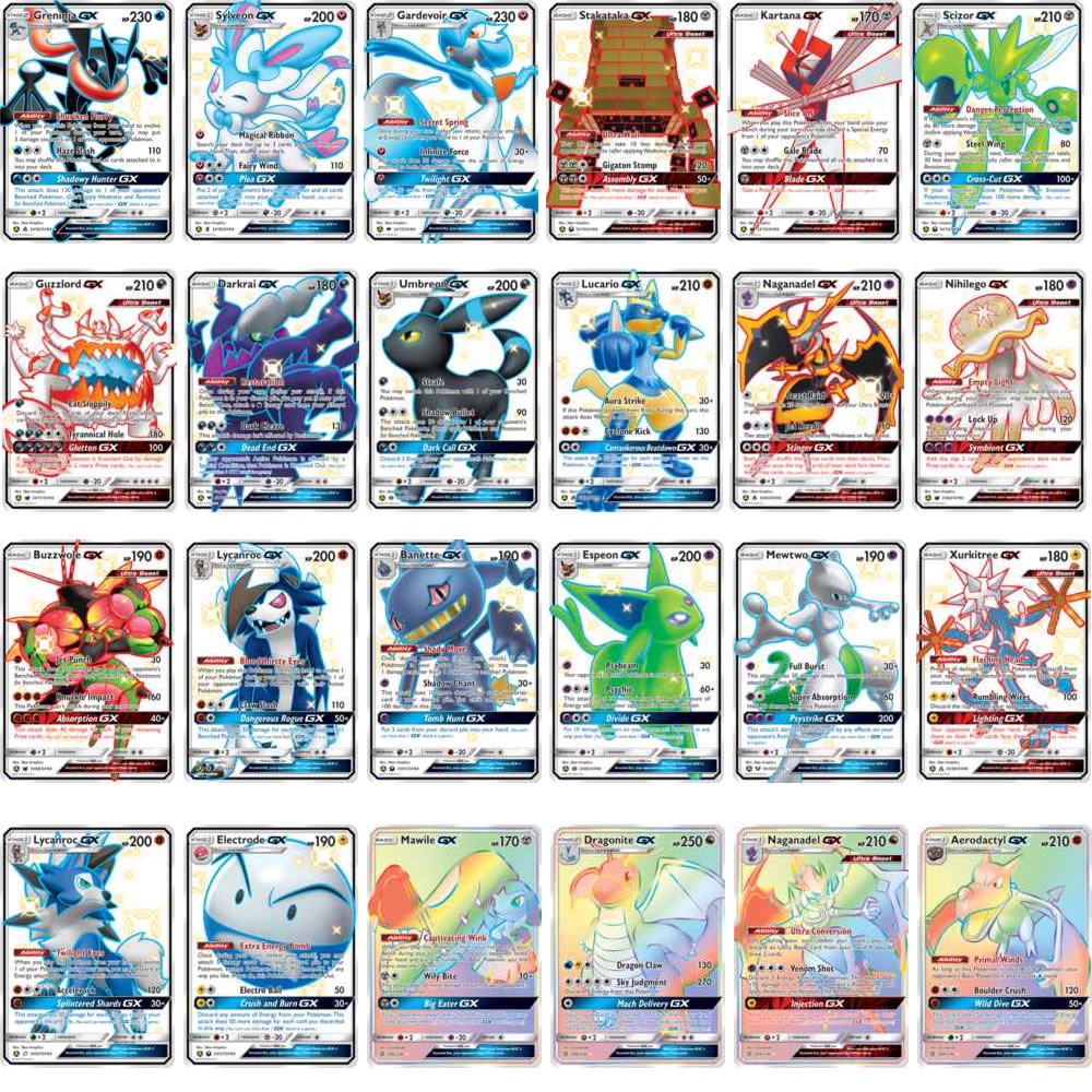 60 Bộ thẻ bài pokemon Charizard Gyarados Pikachu thẻ flash phim hoạt hình Tiếng Anh Vmax Gx quà tặng đồ chơi trẻ em