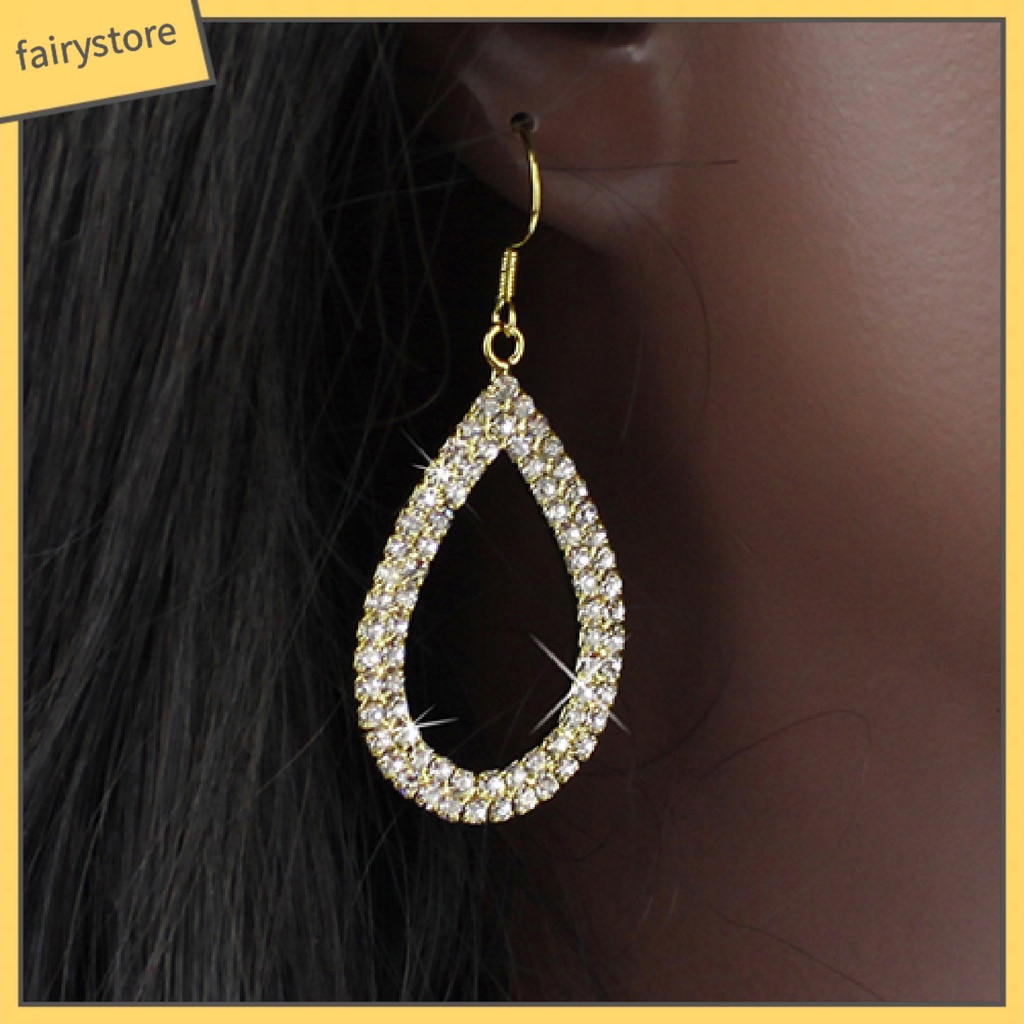 Bông Tai Hình Giọt Nước Mắt Tinh Tế Thoải Mái Trang Trí Lễ Hội