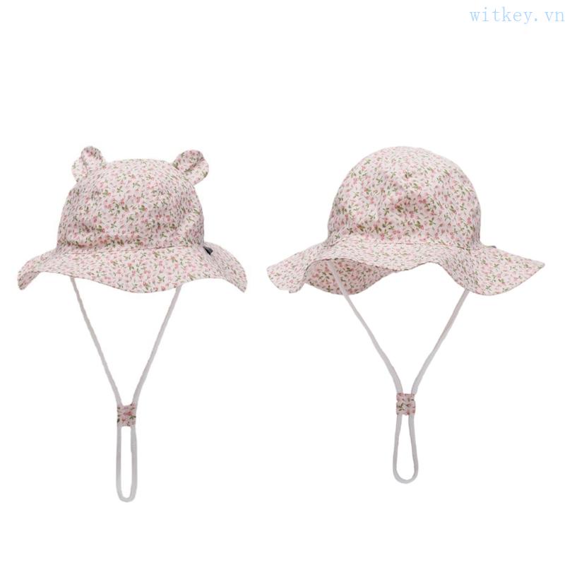 Nón Bucket Chất Liệu Cotton Họa Tiết Hoạt Hình Dễ Thương Dành Cho Bé