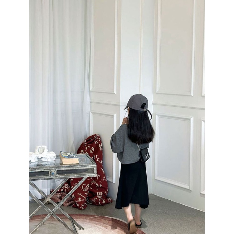 Set Áo Thun Dài Tay Và Chân Váy Đuôi Cá Phong Cách Mới Cho Bé Gái