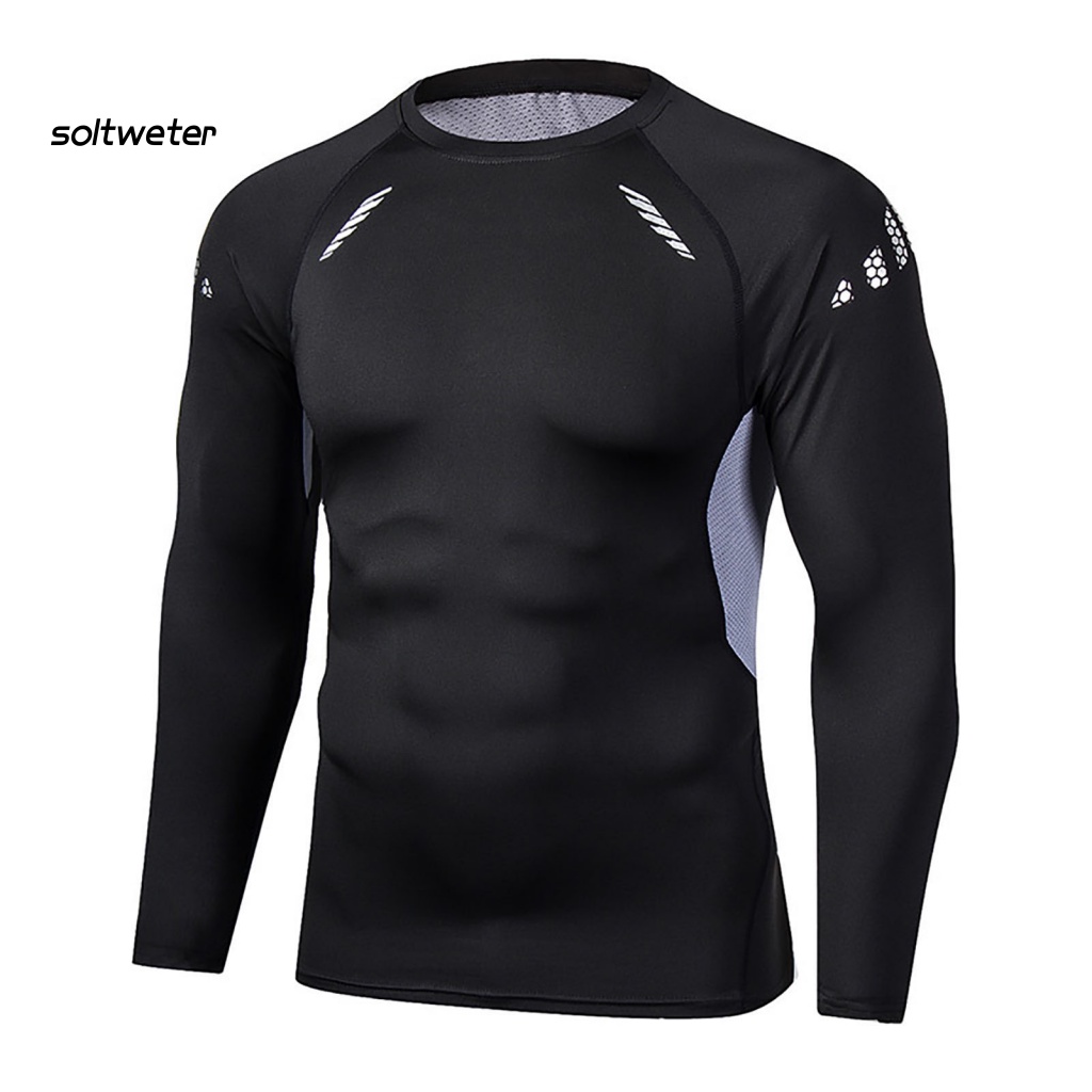 Áo Thun Thể Thao Thấm Hút Mồ Hôi Nhanh Khô Màu Sắc Tương Phản Cho Nam