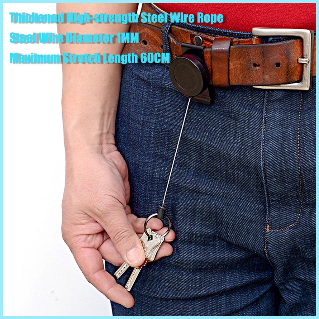 Móc Chìa Khóa Có Dây Thép ABS Chịu Được Sức Nặng Đa Năng