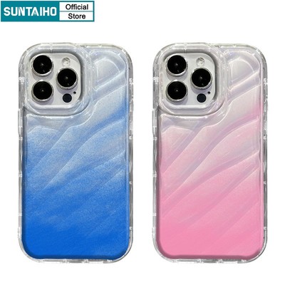 Suntaiho Ốp lưng ốp iphone Ốp Điện Thoại Màu Gradient Lấp Lánh Cho Iphone 13 11 12 14 XS Max XR X 7 8 Plus 12 13 Pro 14 Pro Max