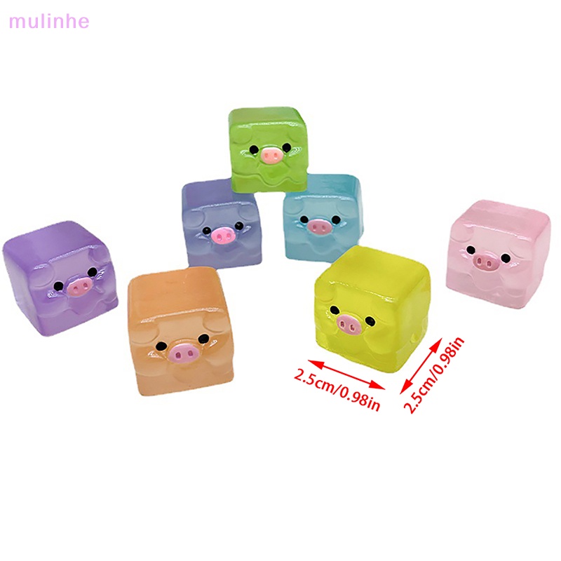 Set 2 Khối Đá mulinhe Bằng Resin Hình Động Vật Dễ Thương DIY