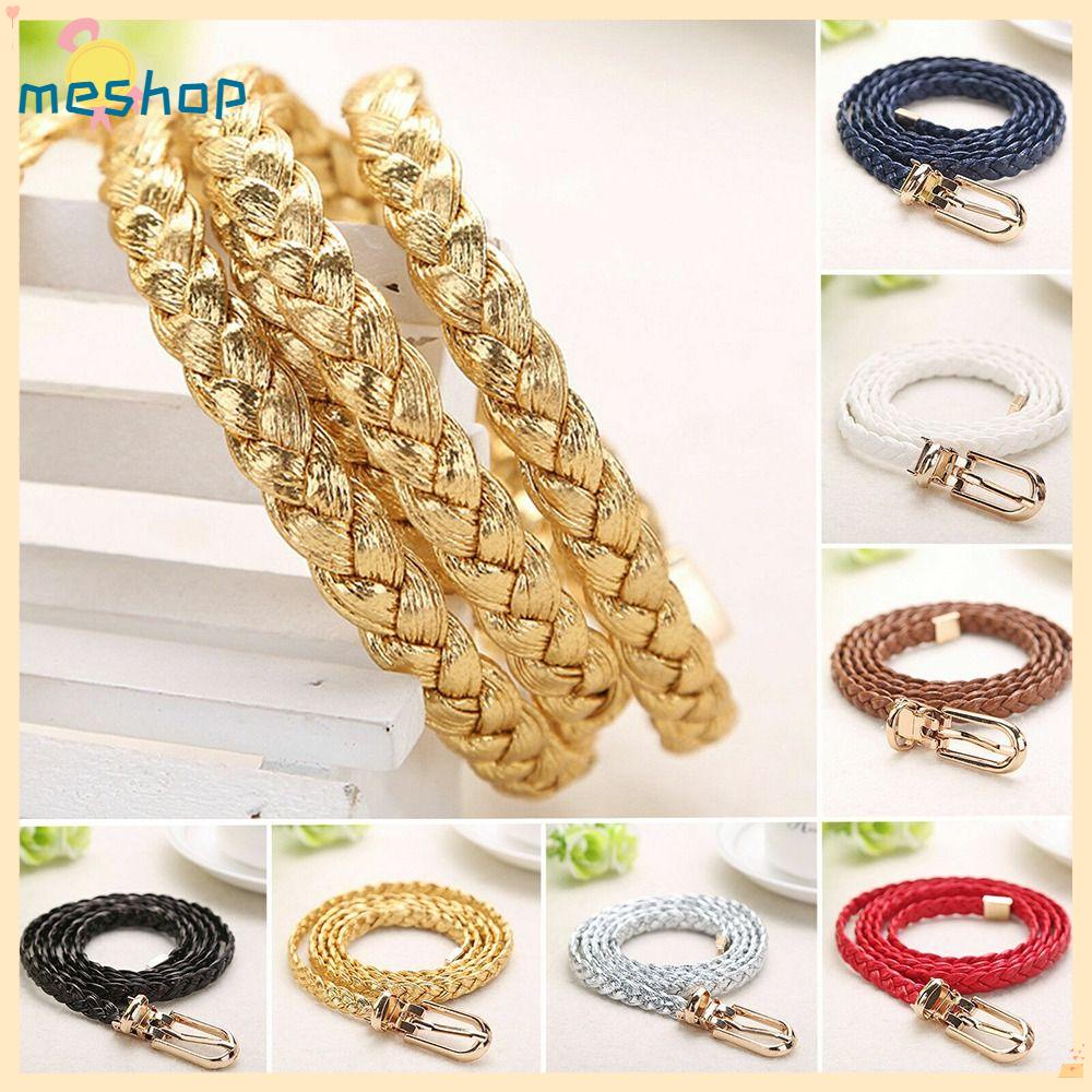 Thắt Lưng Bện Dây Mỏng Phong Cách Vintage Thời Trang