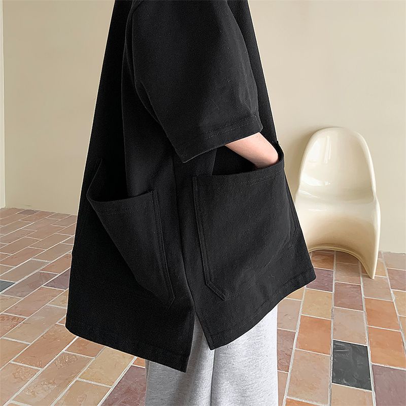 Áo Thun Tay Ngắn Dáng Rộng Plus Size 150kg Thời Trang Mùa Hè Cho Nam