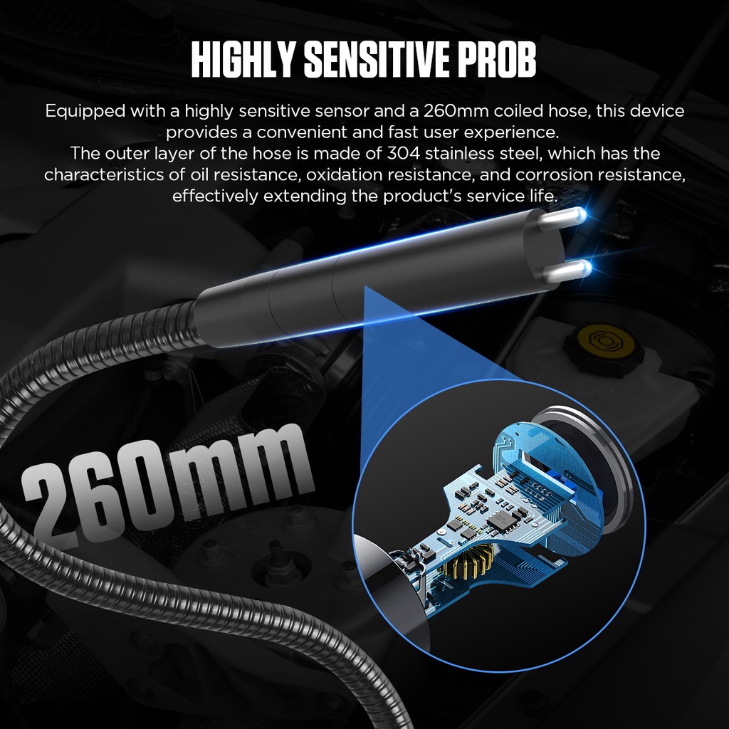 AUTOOL  AS502 Thiết Bị Kiểm Tra Dầu Phanh Xe Hơi Tương Thích Với dot3 / dot4 / dot5.1 / env4 / Env6ate / trw / bosch / mobil