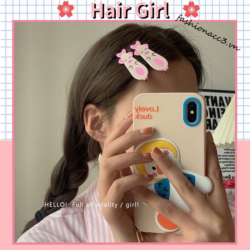 Kẹp Tóc Mỏ Vịt Họa Tiết Hoạt Hình Phong Cách Nhật Bản Ngọt Ngào Sáng Tạo Thời Trang Năm 2023