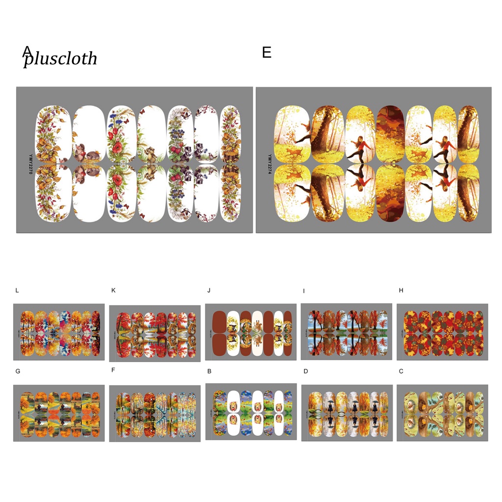 Miếng Dán Trang Trí Móng Tay Tự Dính Siêu Mỏng In Họa Tiết Hoạt Hình Xinh Xắn