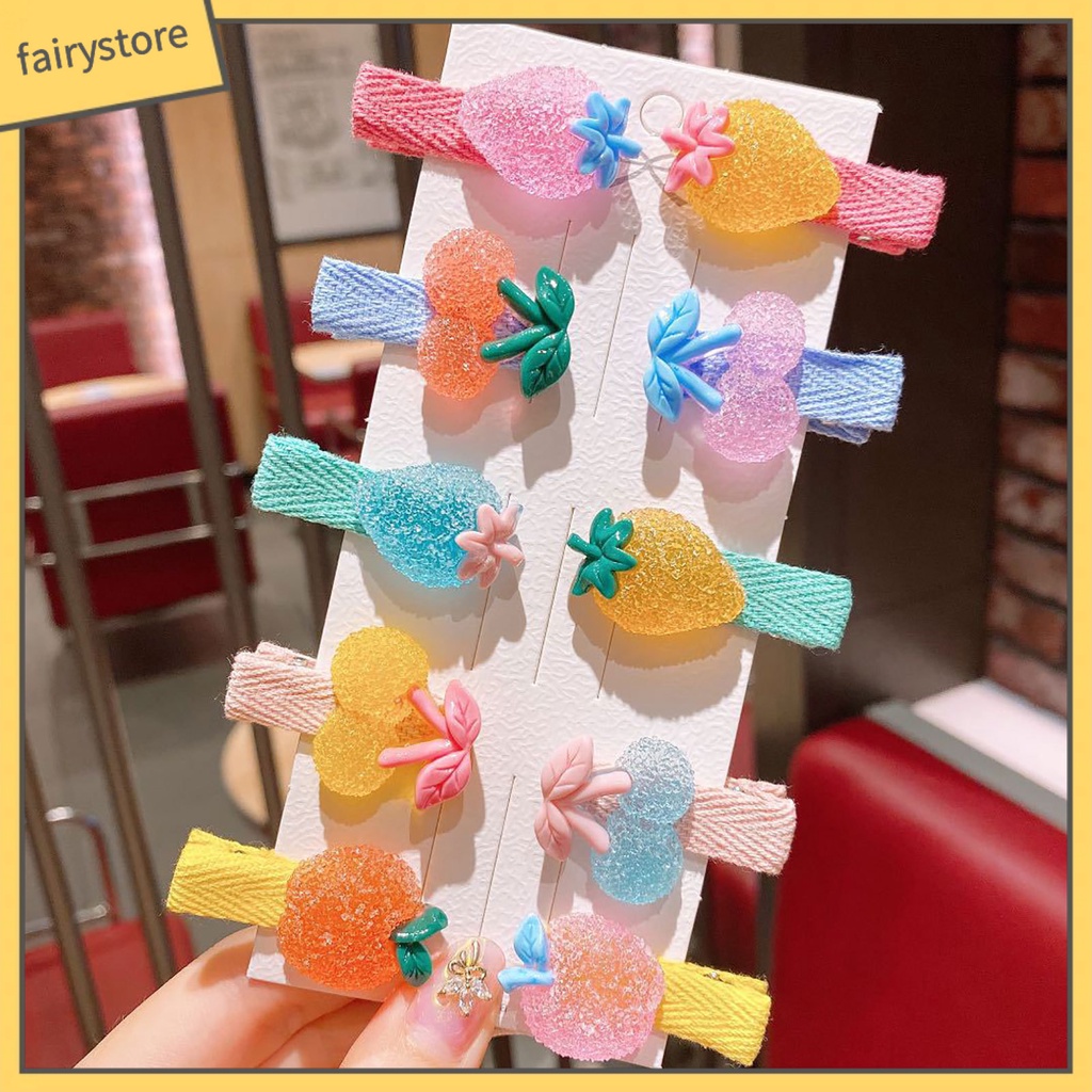 Set 10 Kẹp Tóc Hoạt Hình Dễ Thương Cho Bé Gái