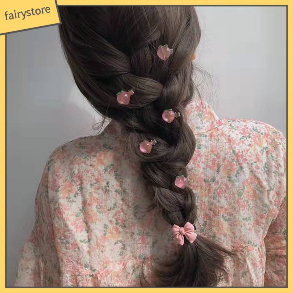Kẹp Tóc Hình Trái Tim / Hoa Hồng / Nơ / Bướm Dễ Thương Chống Trượt Thời Trang Mùa Hè Cho Nữ