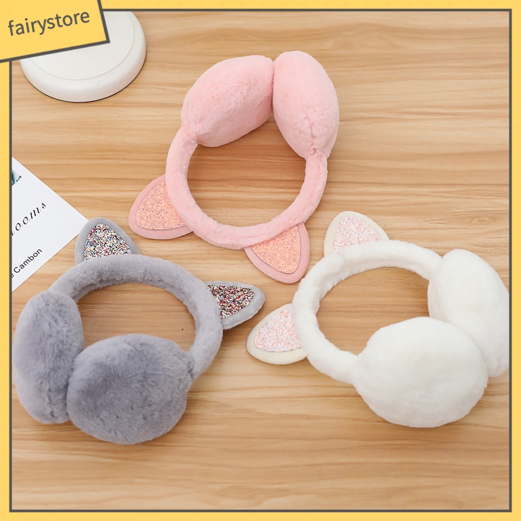 Chụp Tai Làm Ấm Tai Chống Gió Mùa Đông Đính Kim Sa Lấp Lánh