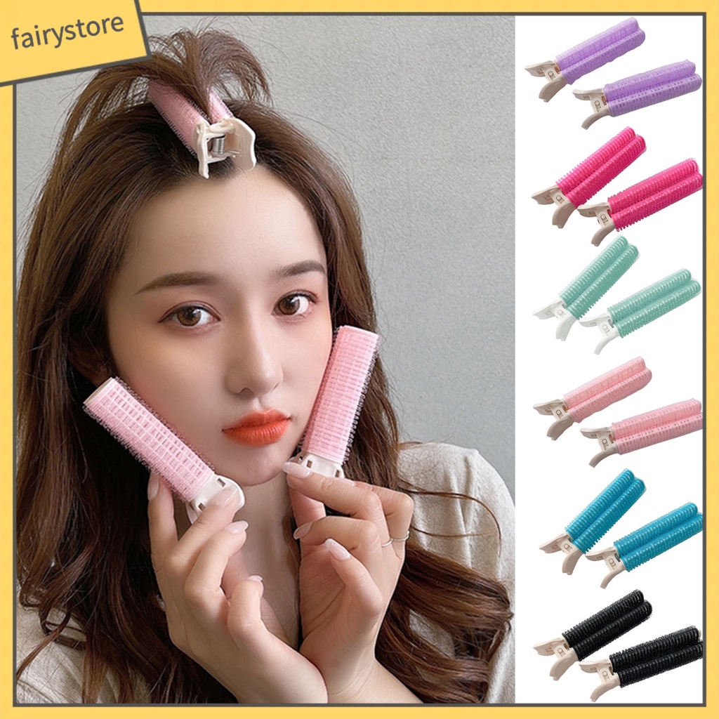 Bộ 2 Kẹp Tóc Không Dùng Nhiệt Không Để Lại Dấu Vết Tạo Kiểu Tóc DIY