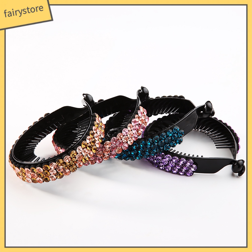 Kẹp Tóc Dạng Xoắn Đính Đá Lấp Lánh Thanh Lịch Cho Nữ