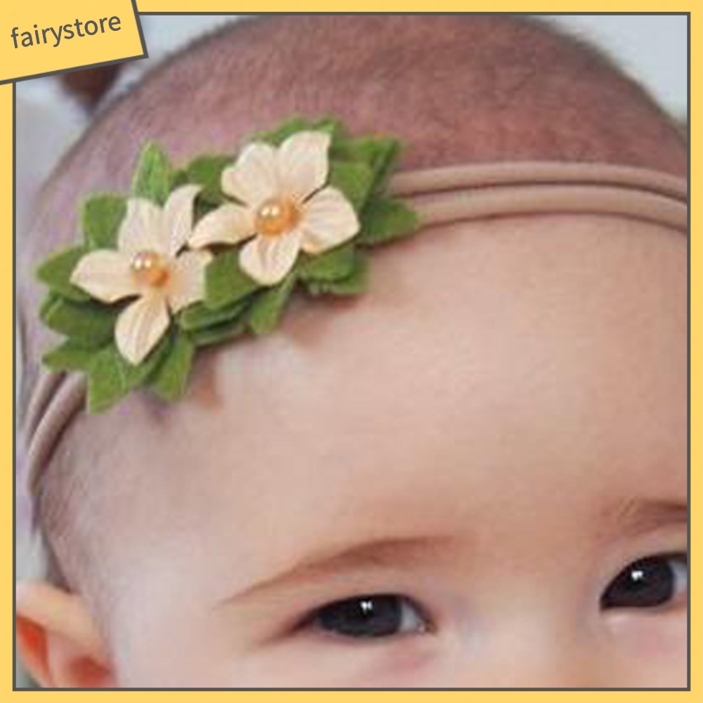 Set 3 Băng Đô Đính Hoa / Ngọc Trai Giả Dễ Thương Cho Bé Gái