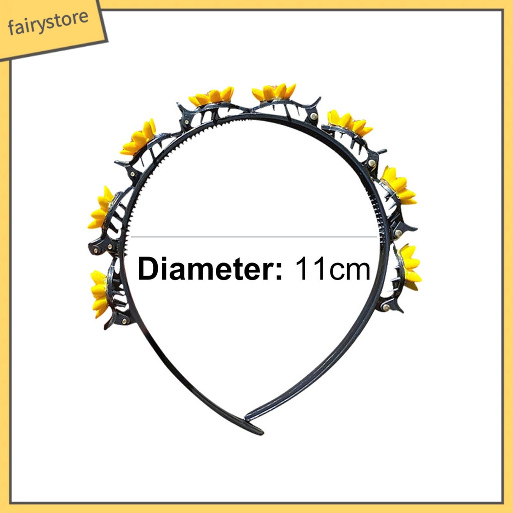 Băng Đô Cài Tóc Đính Hoa Phong Cách Hàn Quốc Tinh Tế Cho Bé Gái