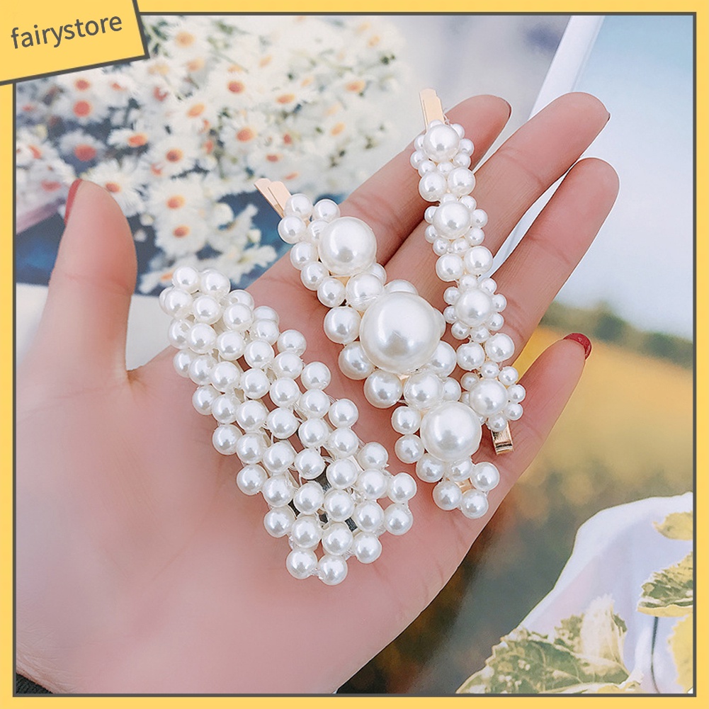 Kẹp Tóc Đính Ngọc Trai Giả Thời Trang Dành Cho Nữ