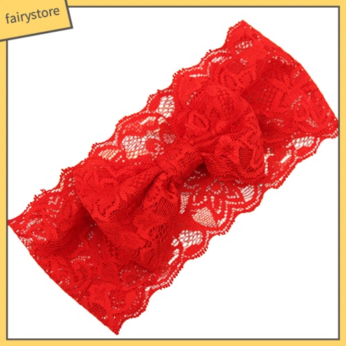 Băng Đô Cài Tóc Phối Nơ Ren Xinh Xắn Cho Bé Gái