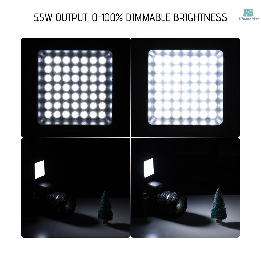 Andoer W49 Mini Interlock Camera LED Panel Light Dimmable Camcorder Video Lighting With Shoe Mount Adapter for    A7 DSLR, Pack of  2pcs