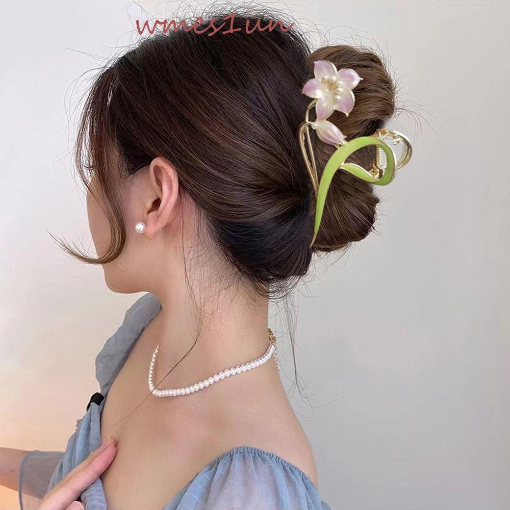 Kẹp Tóc Càng Cua Bằng Hợp Kim Tinh Tế Ngọt Ngào WMES15H Cho Nữ