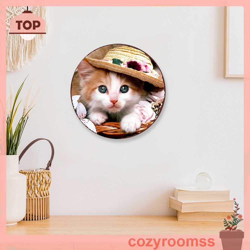 Tranh Kim Loại Treo Tường Hình Chú Mèo Phong Cách Vintage Trang Trí Nhà Cửa / Quán Bar