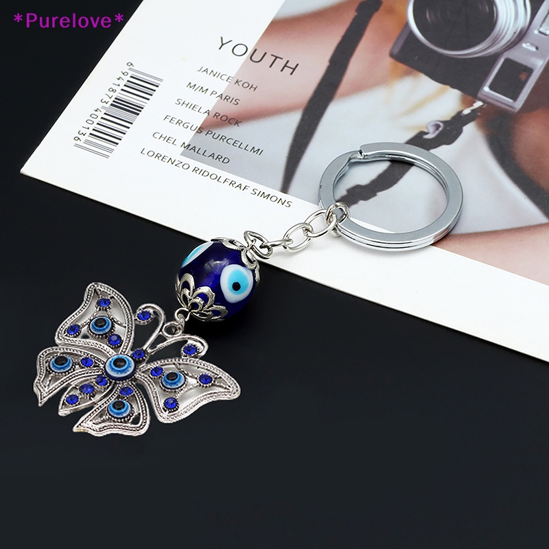 Móc Khóa Hợp Kim Hình Bướm Đính Đá Xinh Xắn Mới