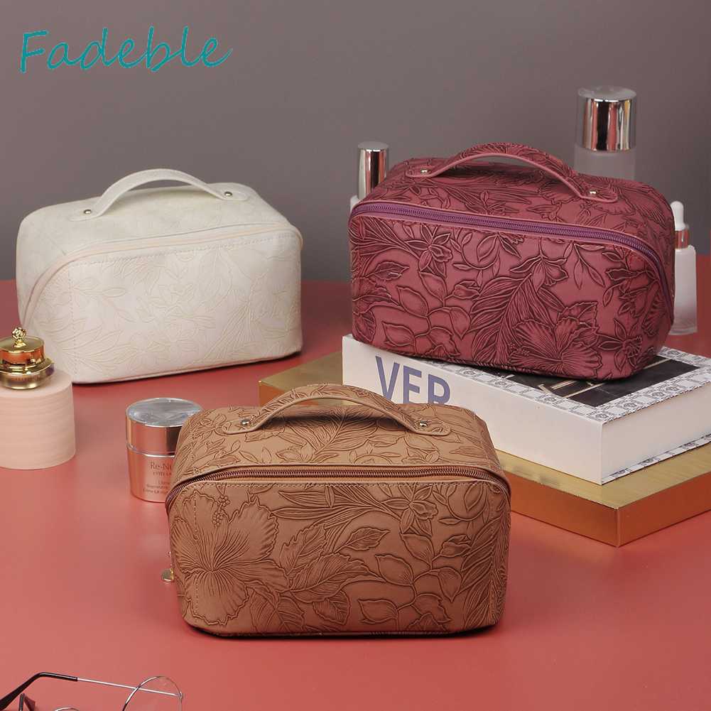 Túi Da PU Đựng Đồ Trang Điểm Tiện Lợi Khi Đi Du Lịch
