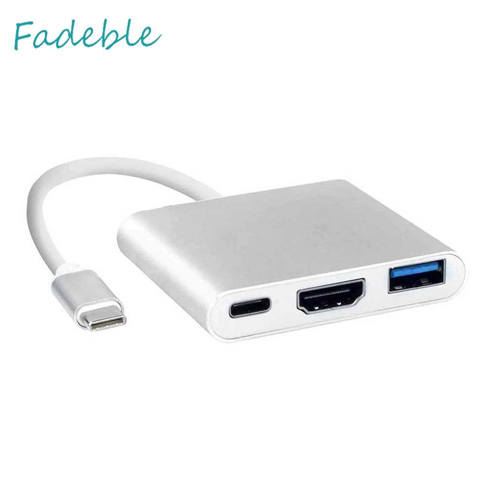 Bộ Chia USB 3.1 10Gbps HDMI TYPE-C 3 Trong 1 Cho Laptop