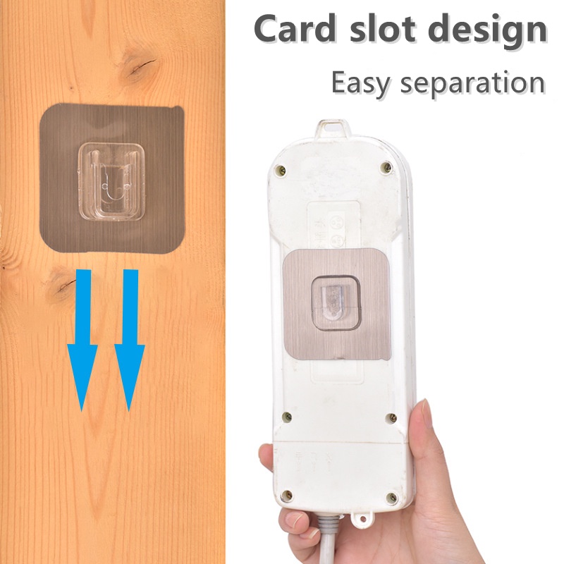 1 Móc Treo Dây Cáp Dính Tường Hai Mặt Có Giác Hút Mạnh Giá Đỡ